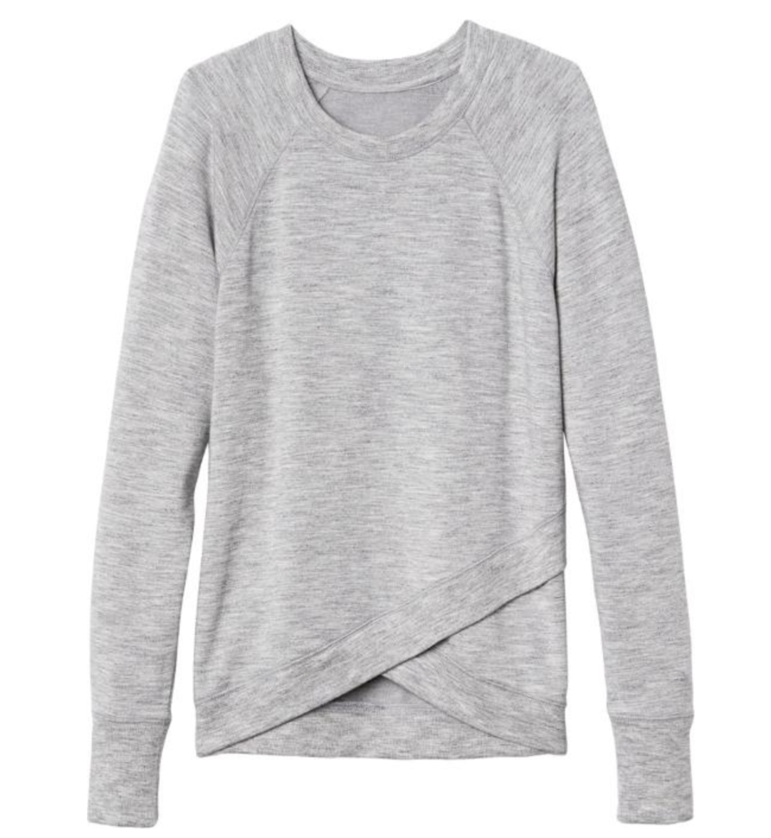 Tulip top hem sweatshirt